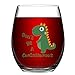 Funny Wine Glasses - Don't be A Cuntasaurous Wine Glass - 15 oz Novelty Wine Glass Wine glasses with Sayings Novelty Gift Funny Dinosaur Gifts for Christmas Thanksgiving Festival Friends Gift Present