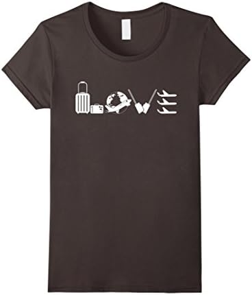 Women's Flight Attendant Tshirt - Love Flight Attendant Shirt Medium Asphalt