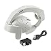 Genmine Electric Head Massager Brain Massage Helmet Scalp Relax Acupuncture Points Gray with Adjustable Size and 8 Modes for Stress Relax Metabolism Sleep Quality Health Care