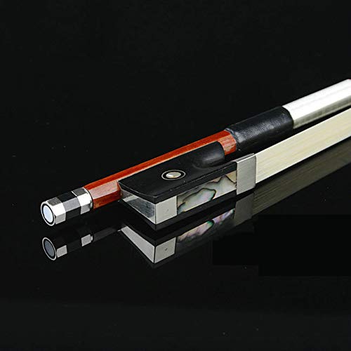 image for AMZZ Full Size 4/4 Violin Fiddle Bow Well Balanced Round Brazil Wood S