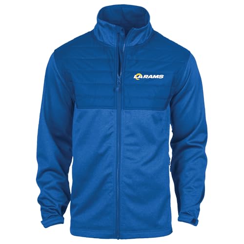 Dunbrooke Explorer Los Angeles Rams, Full-Zip Teflon-Coated Fleece Jacket Mens…
