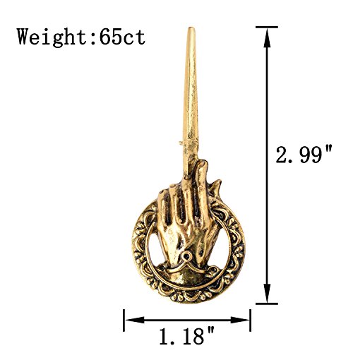 Tagoo Men's GOT Hand of The King Brooch Pin - Antique Gold&Bronze (Antique Gold) - Thumbnail 3
