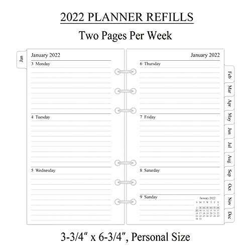 20222023 Weekly & Monthly Planner Refill, 33/4" x 63/4", Jul 2022