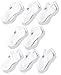 Under Armour Boys Charged Cotton 2.0 No Show Socks (8 Pack), Large, White