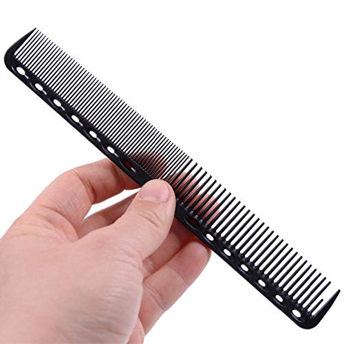 1 Pc Professional Hair Cricket Comb Heat Resistant Medium Cutting Carbon Comb Salon Antistatic Barber Styling Brush Tool - Thumbnail 3