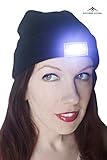Impressive Extremely Bright Unisex 5 LED Knitted Flashlight Beanie Cap for Jogging, Hunting, Camping, Walking, Hiking, Construction One Size Fits Most