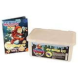 Genius Kid Homemade DIY Slime Kit W/ Containers, Clay, Slime Beads, Glue, Glitter Powders Slime Recipes Making Color Different Types Slime Guide to Making All Kinds Slime