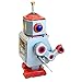 Off the Wall Toys Wind-Up Metal Robot Collectible Walking Drummer Robot Vintage Adult Collectible Gift