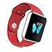 Apple Watch Band - WantsMall Soft Silicone Sport Style Replacement iWatch Strap for 38mm Apple Watch Models (Red)