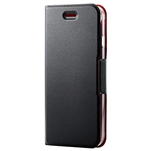 エレコム iPhone SE (第2世代/第3世代) / 8 / 7 用 ケース 手帳型 レザー 薄型 UltraSlim ブラック PM-A22SPLFUBK