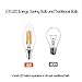 LAKES E12 LED Bulb Dimmable, 4W 2700K Soft White 350LM, 40W Equivalent LED Candelabra Bulbs, C35 Clear Glass Torpedo Shape Bullet Top, 360° Beam Angle, 6-Pack
