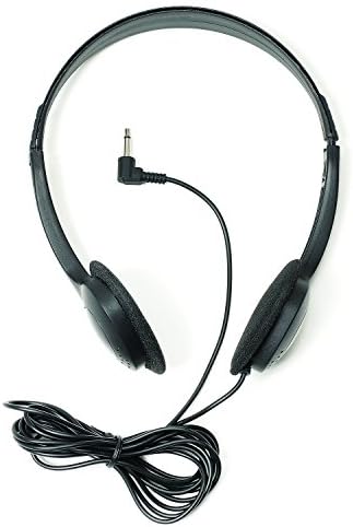 Mono Headphones, 6' Cord with Plastic Headband