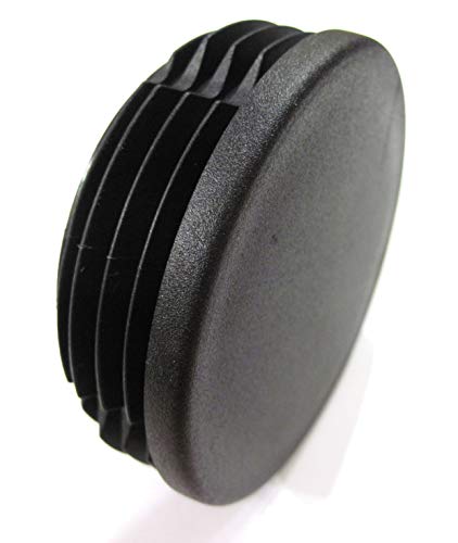 2pcs Pack: 3 Inch Round Black Plastic End Cap (for Hole Size from 2 11/16 to 2 7/8, incl. 2 3/4 inches), Cover for Steel Fence Post, Furniture Finishing Plug - Thumbnail 2