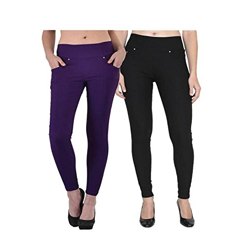 rzlecort party wear & casual jeggings for girls (pack of (2)