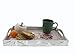 Juvale Set of 3 Floral Wooden Breakfast and Dinner Trays - Carrying Food Trays with Handles for Breakfast in Bed, Lunch, Dinner and More - Large Medium Small
