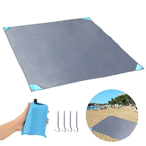 Fypo Beach Mat Mini Pocket Set, Outdoor Cool Sun Bath Blanket Soft Portable Organic for Travel Picnic Camping 