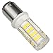 Kakanuo BA15D Double Bayonet 1076 1142 LED Car Bulb 4 Watt Warm White 3000K Non-dimmable 51x2835SMD AC/DC12V (Pack of 2)