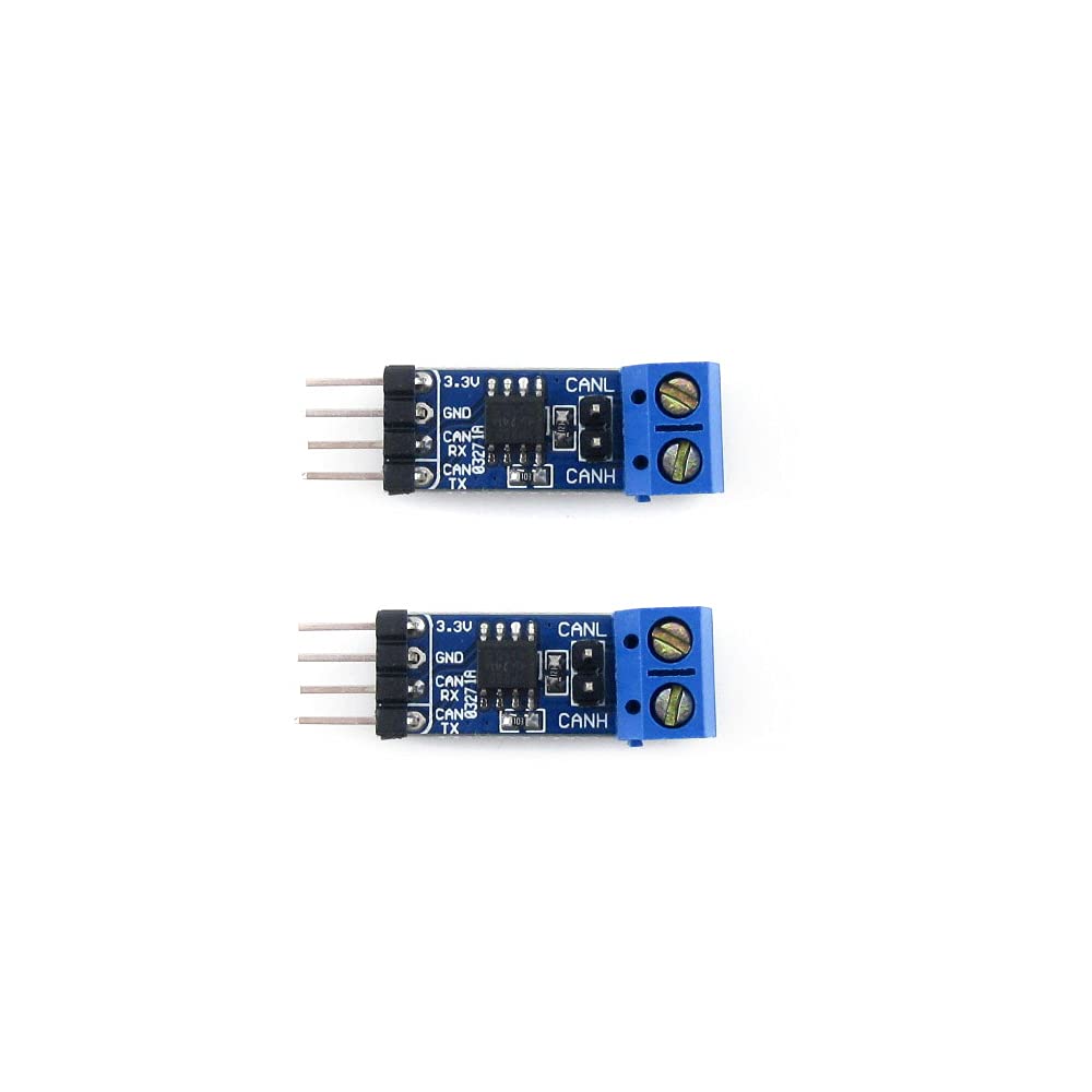 Waveshare SN65HVD230 CAN Board Connecting MCUs to CAN Network Features ESD Protection Communication Evaluation Development Board 3.3V[2PCS]