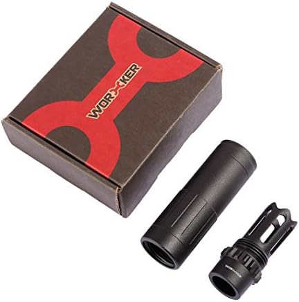 Worker 2pcs Aluminum Alloy Front Tube Decorator Phantom Decorative Cap with Screw Thread Decorative Kit for Nerf - Black