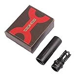 Worker 2pcs Aluminum Alloy Front Tube Decorator Phantom Decorative Cap with Screw Thread Decorative Kit for Nerf - Black