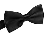 FSLESI Men's Pre Tied Wedding Party Fancy Plain Necktie Bow Ties