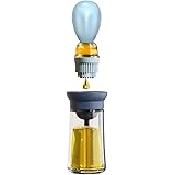 TINMIX Oil Dispenser with Brush - Glass Olive Oil Dispenser for Kitchen, 2 IN 1 Oil Dispenser Bottle with Silicone Basting Br