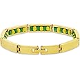 Stainless Steel Gold Tone Green & Yellow Babalawo Orula Bracelet - Green and Yellow Beads Meaningful Babalawo Orula Bracelet Jewelry Gift for Men and Women