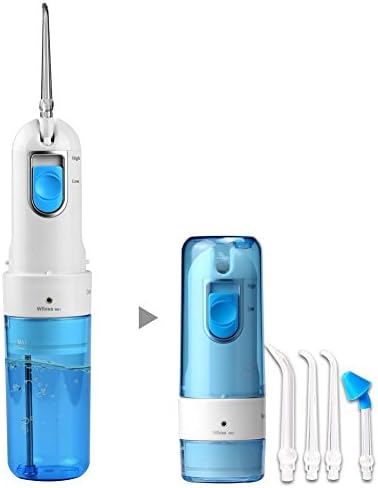 Water Flosser,ETTG Ultrasonic Cleaner Dental Care Water Jet Irrigator Cordless Water Flosser Foldable Oral Irrigator For Travel and Vacation (Blue)