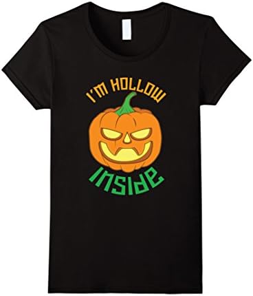 Womens Hollow Inside Pumpkin Emo Goth Costume Sarcastic Shirt Small Black