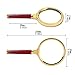 SDMH Magnifying Glass, 10X Old Man Reading Hand-held Magnifying Glass, Jewelry Jade Identification, Imitation red Wood Handle, Insect and Hobby Observation (Large-90mm)