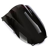 CICMOD Black Wave Windshield Fairing Windscreen Lens For 2000-2002 Kawasaki Ninja ZX6R
