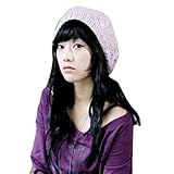 Hee Grand Lady's Warm Knit Beret Pink