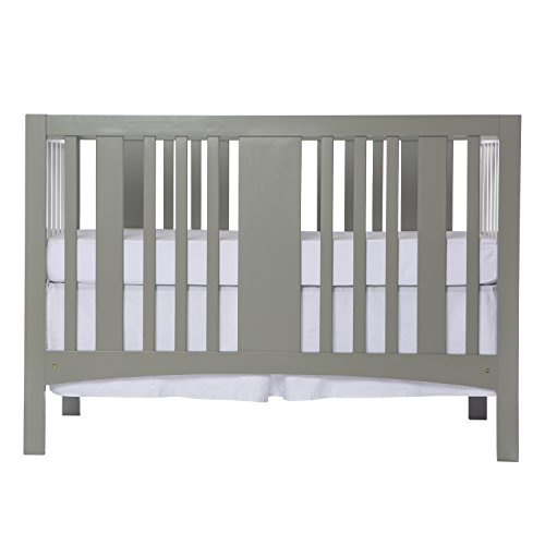 Dream On Me Havana 5 in 1 Convertible Crib, White and Grey