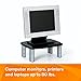 3M Adjustable Monitor Stand, Three Leg Segments Simply Adjust Height From 1″ to 5 7/8″, Sturdy Platform Holds Up to 80 lbs, 11-inch Space Between Columns for Storage, Silver/Black (MS80B)thumb 3