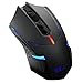Pictek Wireless Gaming Mouse, 2.4G Computer Mouse Wireless Mice with Quiet Button Design, 2400DPI, 7-Button for Laptop Notebook PC Laptop Computer, Black