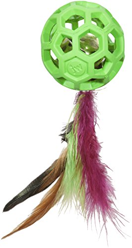 JW Pet Company Cataction Feather Ball with Bell, Cat Toy
