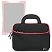 Evecase Slim Handle Carrying Portfolio Neoprene Sleeve Case Bag Compatible with nabi DreamTab HD8 with WiFi 8-inch Touchscreen Tablet PC - Black