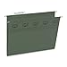 Smead TUFF Hanging File Folder with Easy Slide Tab, 1/3-Cut Sliding Tab, Letter Size, Standard Green, 20 per Box (64036, Rod Color May Vary)