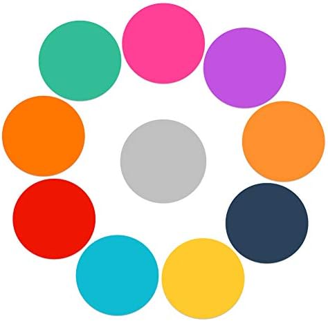 NABLUE 10 Pack Dry Erase White Board Marker Removable Vinyl Dot Circle Set for DIY Wallpaper on Students' Desks and Training School Teaching Progress