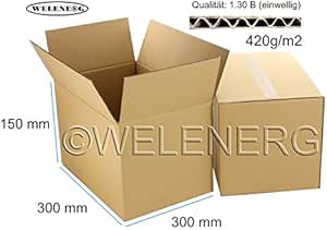 20 x 300 x 300 x 150 mm Caja Medidas Exteriores plegable de ...