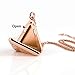 RoyAroma 3PCS Triangle Essential oil Diffuser Necklace Aromatherapy Pendant Jewelry, 23.6