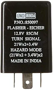 Uno Minda 850097 Flasher - 3 Pin For Eicher Cv - 12V