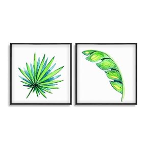 Framed Canvas Wall Art for Living Room, Bedroom Plant Theme Canvas Prints for Home Decoration Ready to Hang - 16"x16"x2 Panels