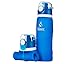 Foldable Collapsible Water Bottle, Soft Packable Sports and Travel Bottles, Leak Proof Valve, BPA Free, FDA Certified Silicone, Non Toxic and Odorless, Squeeze Durable Fold Up Gym Camping Bottle, 26oz
