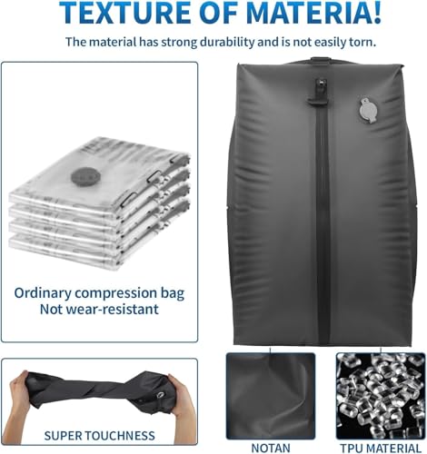 Vacuum Bags for Travel with Wireless Vacuum Pump, 17L Saver Vacuum Bags for Travel Lightweight & Durable, IP67 Reusable Vacuum Compression Bags for Suitcases and Backpack, Luggage, Moving(1PC+Pump)
