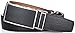 Marino Men’s Genuine Leather Ratchet Dress Belt With Automatic Buckle, Trim to Fit Enclosed in an Elegant Gift Box - Netted - Jet Black - Adjustable from 38