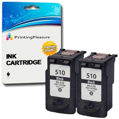 2 BLACK Remanufactured Printer Ink Cartridges for Pixma iP2700 MP230 MP240 MP250 MP260 MP270 MP272 MP280 MP480 MP490 MP492 MP495 MP499 MX320 MX330 MX340 MX350 MX360 MX410 MX420 | PG-510 (PG510)