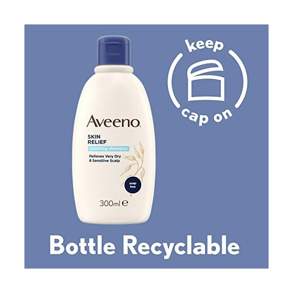 Aveeno Skin Relief Soothing Shampoo | Relieves Very Dry & Sensitive Scalp | 300ml [Packaging may vary]