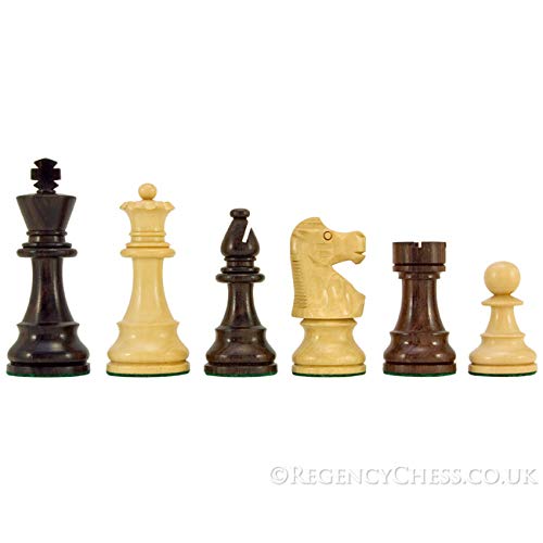 French Knight Series Rosewood Staunton Chess Pieces 3.25 Inches