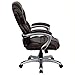 Flash Furniture Stella High Back Brown LeatherSoft Executive Swivel Ergonomic Office Chair with Arms
